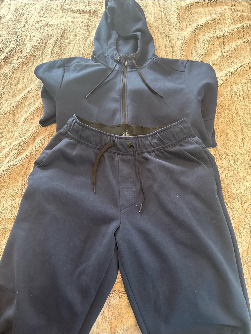 Navy Zip-Up Hooded set